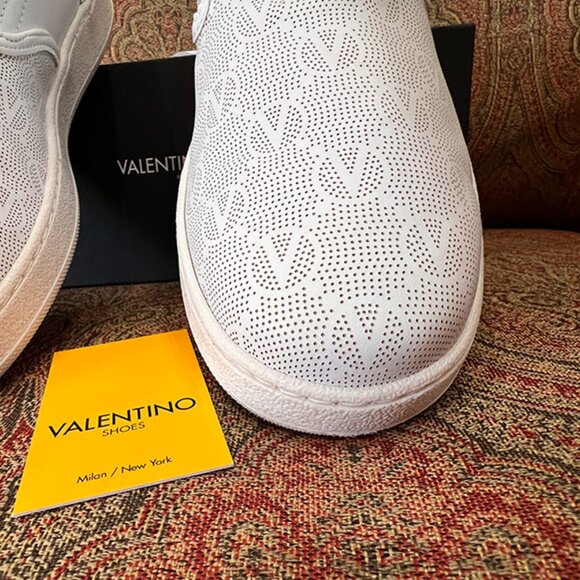 Valentino Adriel Monogram Leather Slip on Sneakers - Picture 3 of 9